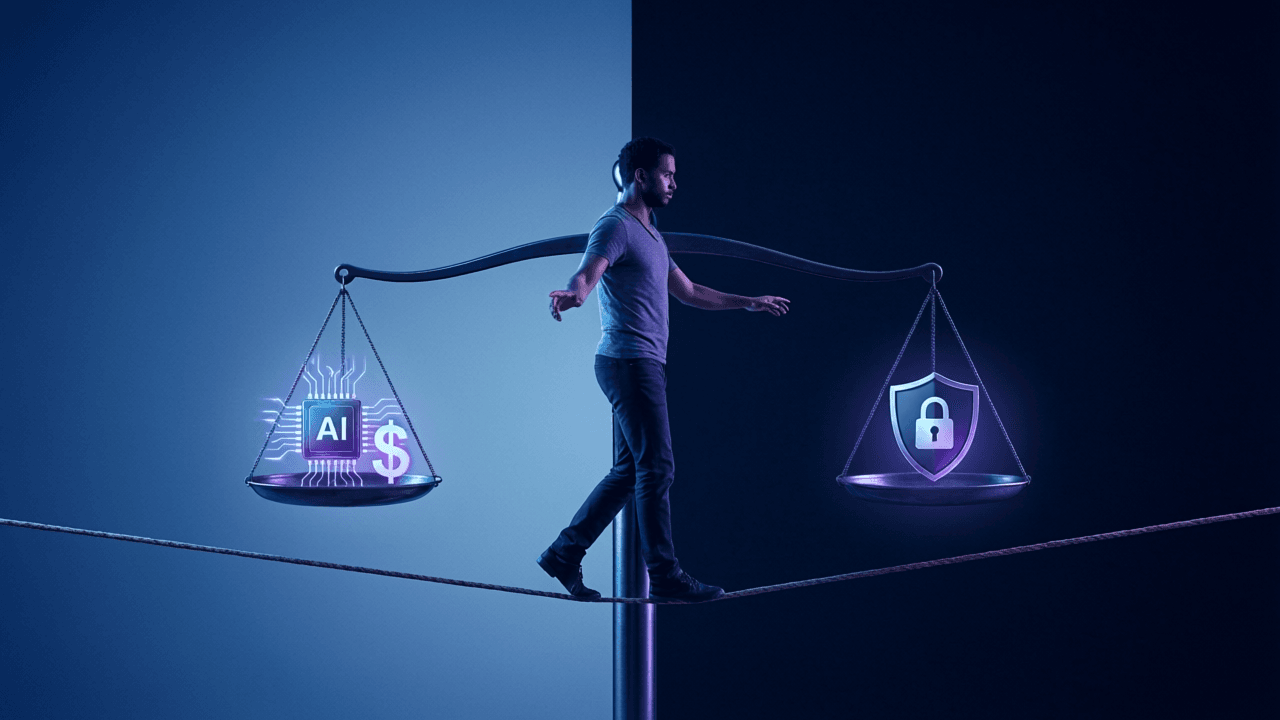 Diagram: The balancing act between safety and commerce